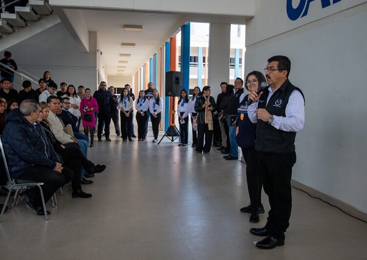 Dámaso Anaya da mensaje de bienvenida al ciclo escolar de la UAT Primavera 2024