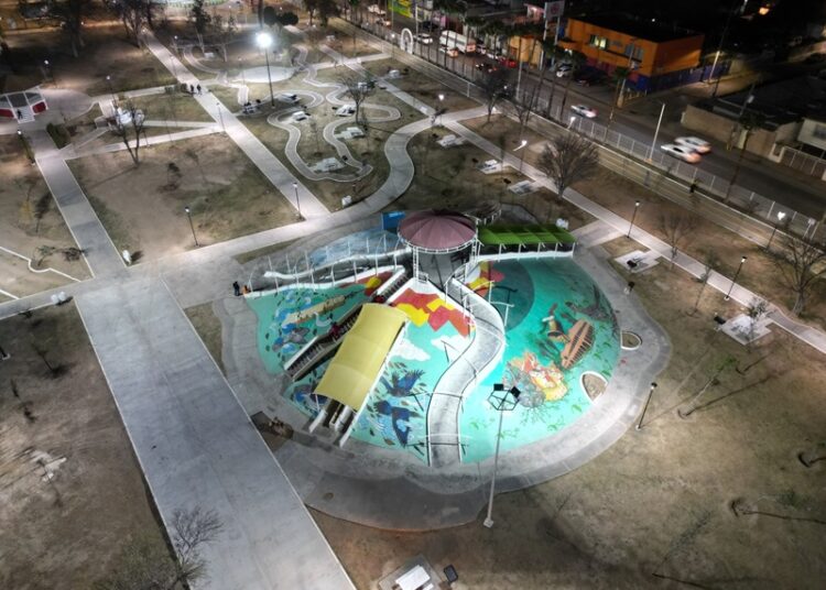 Concluyen trabajos de alumbrado en Parque Mendoza en NLD