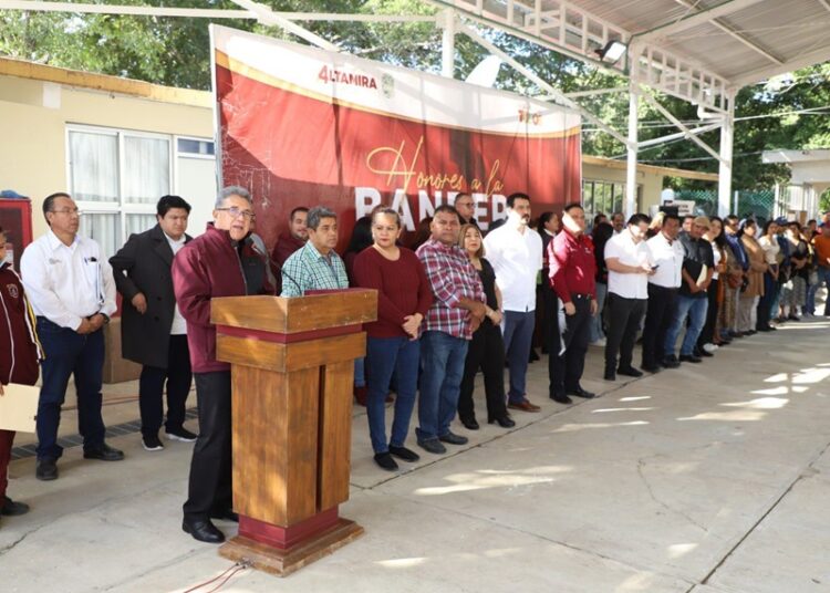 Entrega AMM nueva techumbre en primaria del Ejido El Fuerte