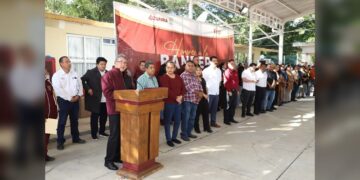 Entrega AMM nueva techumbre en primaria del Ejido El Fuerte