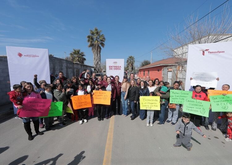 Entrega Carmen Lilia obras de infraestructura vial
