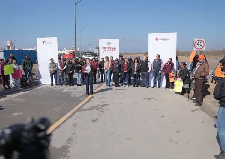 Entrega Carmen Lilia obras de infraestructura vial