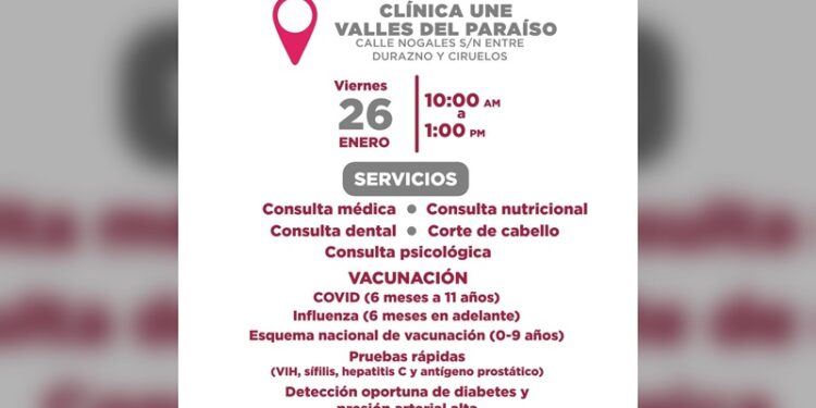 Invita Gobierno de NLD a campaña de salud en la Valles del Paraíso