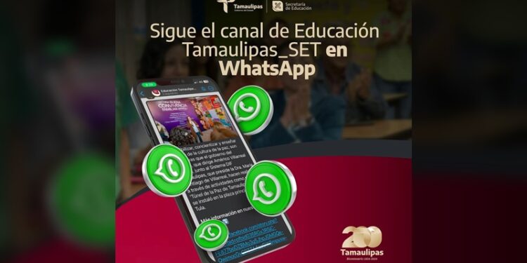 Secretaría de Educación de Tamaulipas presenta su canal de Whatsapp