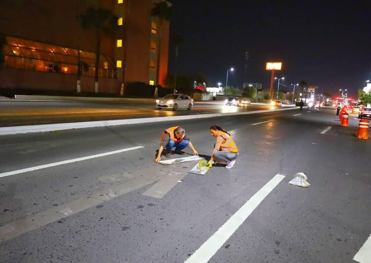 Trabajan horas nocturnas en el embellecimiento de Victoria