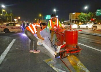Trabajan horas nocturnas en el embellecimiento de Victoria
