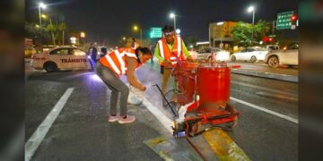 Trabajan horas nocturnas en el embellecimiento de Victoria