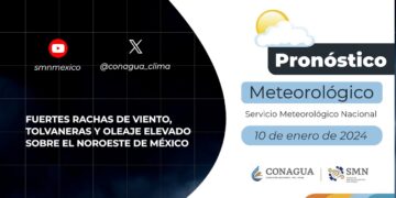Pronóstico del Tiempo del 10 de enero de 2024