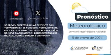 Pronóstico del Tiempo del 11 de enero de 2024