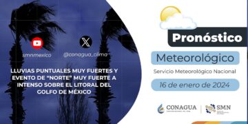 Pronóstico del Tiempo del 17 de enero de 2024