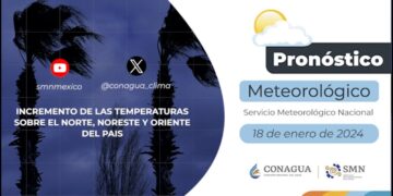 Pronóstico del Tiempo del 18 de enero de 2024