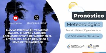 Pronóstico del Tiempo del 20 de enero de 2024