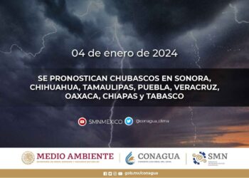 Pronóstico del Tiempo para el 4 de enero de 2024.