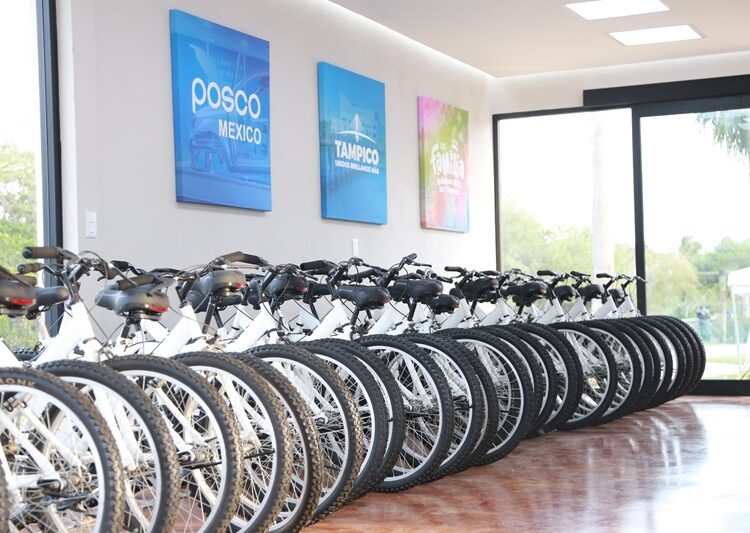 Entrega Posco-México moderna estación de ciclismo a DIF Tampico