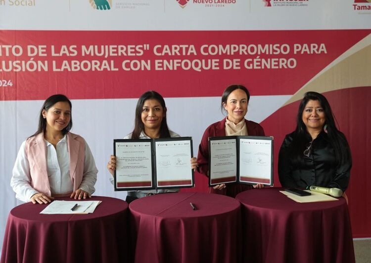 Firman carta compromiso NLD y Estado para impulsar a mujeres en sector laboral