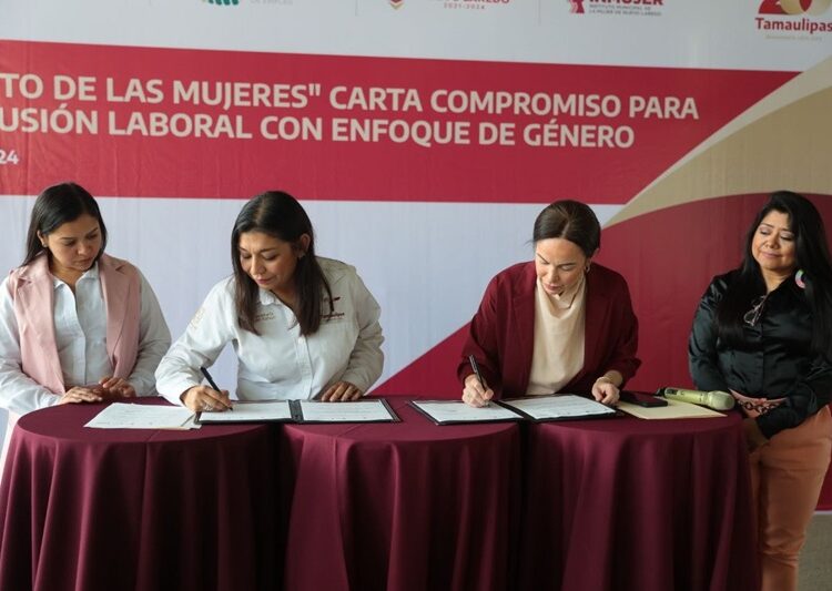 Firman carta compromiso NLD y Estado para impulsar a mujeres en sector laboral