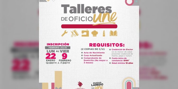 Invitan a inscribirse en los Talleres de Oficio UNE en NLD