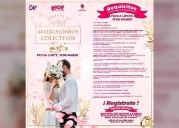Mantiene Sistema DIF NLD campaña de matrimonios colectivos