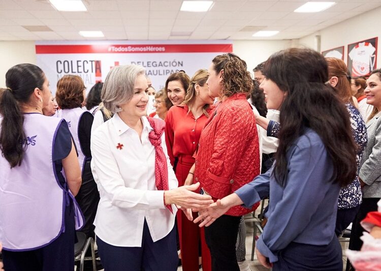 Pone en marcha María de Villarreal la Colecta Anual de la Cruz Roja Mexicana 2024 en Tamaulipas
