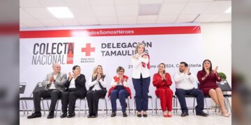 Pone en marcha María de Villarreal la Colecta Anual de la Cruz Roja Mexicana 2024 en Tamaulipas