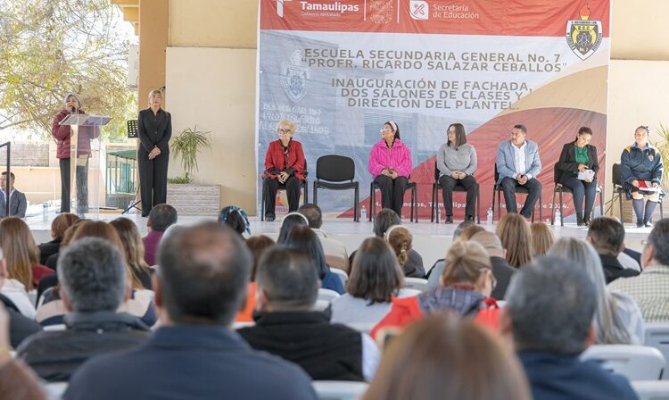 Secretaria visitó la Secundaria General. No. 7 “Prof. Ricardo Salazar Ceballos”, en Matamoros