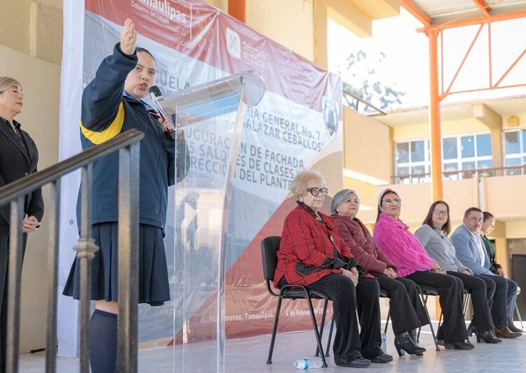 Secretaria visitó la Secundaria General. No. 7 “Prof. Ricardo Salazar Ceballos”, en Matamoros
