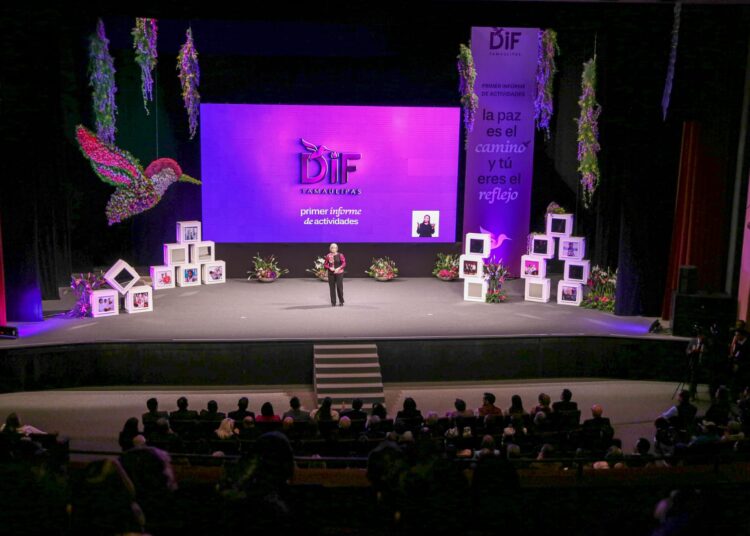 María de Villarreal rinde su 1er. Informe de Actividades al frente del Sistema DIF Tamaulipas