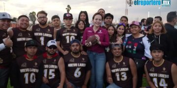 Inaugura Carmen Lilia en NLD las canchas deportivas y recreativas de «El Laguito»