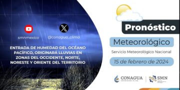 #PronósticodelTiempo para hoy Jueves 15 de febrero de 2024