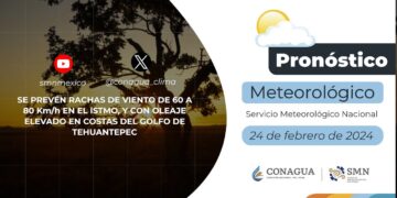 #PronósticodelTiempo para hoy Sábado 24 de febrero de 2024