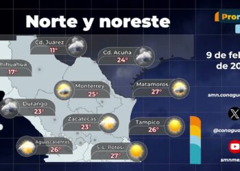 #PronósticodelTiempo para hoy Viernes 9 de febrero de 2024