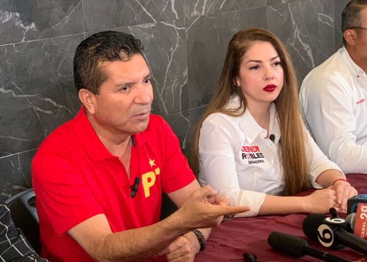Candidatos del PT al Senado por Tamaulipas, Francisco Chavira y Cendy Robles en NLD
