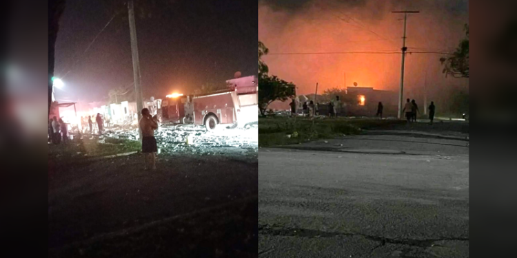 Fuerte explosión en fraccionamiento deja casas colapsadas y un muerto en Valle Hermoso