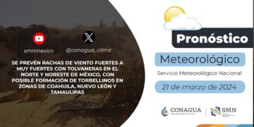 #PronósticodelTiempo para hoy Jueves 21 de marzo de 2024