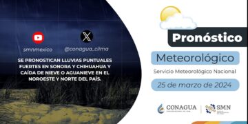 #PronósticodelTiempo para hoy Lunes 25 de marzo de 2024