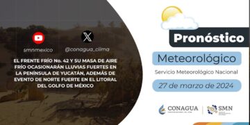 #PronósticodelTiempo para hoy Miércoles 27 de marzo de 2024