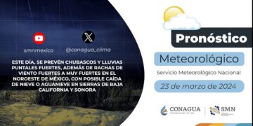 #PronósticodelTiempo para hoy Sábado 23 de marzo de 2024