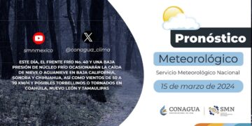 #PronósticodelTiempo para hoy Viernes 15 de marzo de 2024