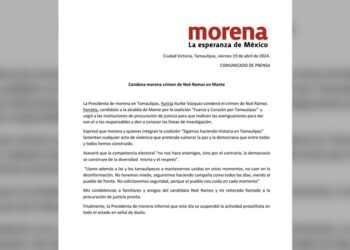 Condena MORENA crimen de Noé Ramos en Mante