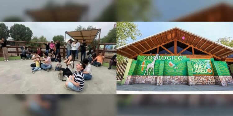Familias se reunieron en el Zoológico de NLD para la presencia del eclipse solar