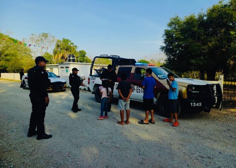 Menores de La Zamorina conmemoran Día del Niño y la Niña con la Guardia Estatal