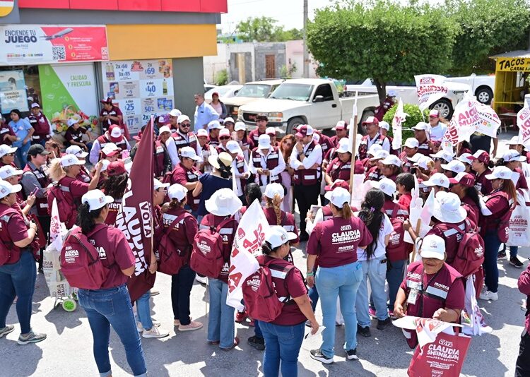 Refuerzan campaña de defensa del voto para Claudia Sheinbaum en Reynosa
