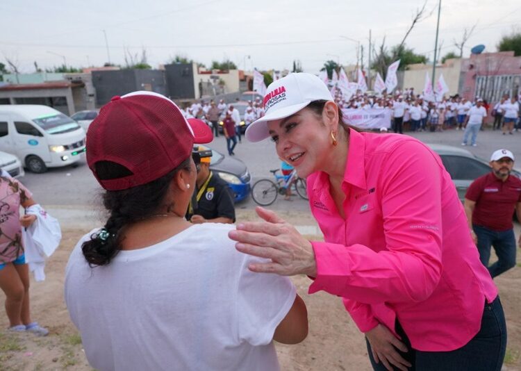 Respaldan vecinos de Villas de San Miguel a Carmen Lilia Canturosas y candidatos de MORENA