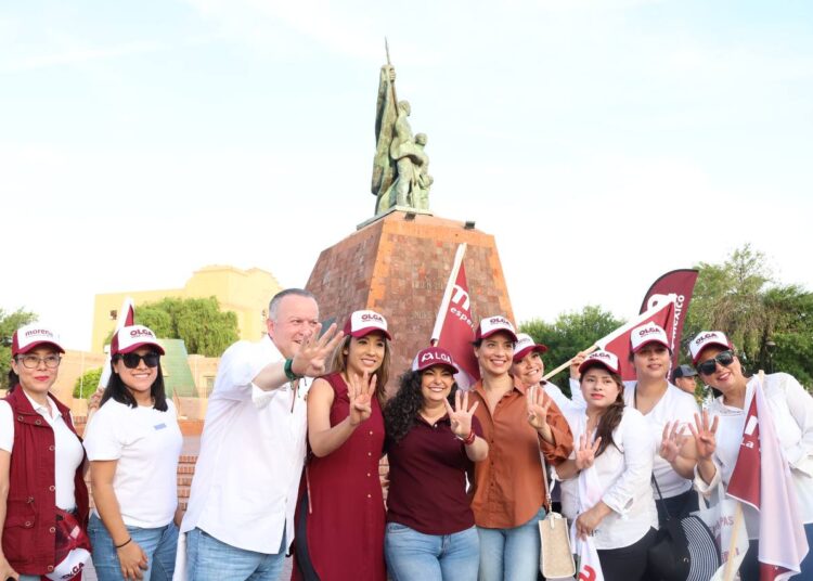 Respaldan neolaredenses a candidatos de la 4T