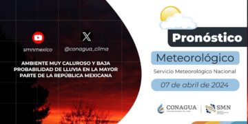 #PronósticodelTiempo para hoy Domingo 07 de abril de 2024