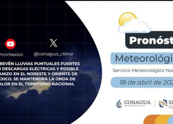 #PronósticodelTiempo para hoy Jueves 18 de abril de 2024