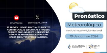 #PronósticodelTiempo para hoy Jueves 18 de abril de 2024