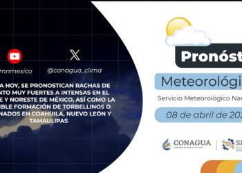 #PronósticodelTiempo para hoy Lunes 08 de abril de 2024