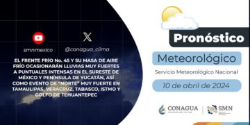 #PronósticodelTiempo para hoy Miércoles 10 de abril de 2024