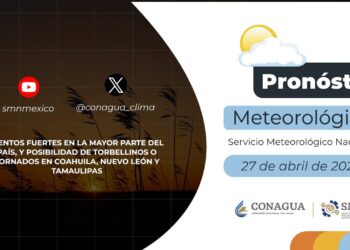 #PronósticodelTiempo para hoy Sábado 27 de abril de 2024